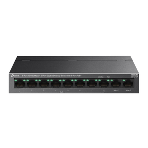 Tp-Link LS1210P 8Port Poe Megabit 2Port Gigabit 96W Y�netilemez Masa�st� Switch