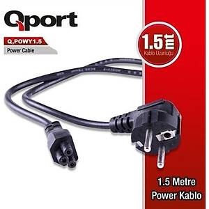 Qport Q-POWY 1.5M Notebook Power Kablo