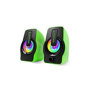 Rampage RMS-G7 Falsetto 6 Watt RGB Ledli Ye�il Gaming USB Hoparl�r
