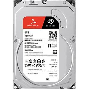 Seagate 6 TB 3.5 Ironwolf ST6000VN006 SATA3 5400RPM 256MB Nas Disk