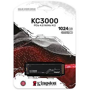 Kingston KC3000 1TB M.2 NVMe PCIe 4.0 SKC3000S/1024G 7000-6000Mb/s SSD