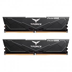 Team FLBD532G6000HC38ADC01 T-Force Vulcan Black 32GB (2x16GB) 6000Mhz DDR5 CL38 Gaming Ram