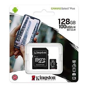 Kingston Canvas Select SDCS2/128GB 128GB CL10 Micro SD Card