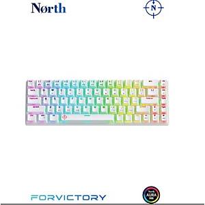 North Odin PRO WL68 LightCore Kablosuz Bluetooth RGB Red Switch T�rk�e Mekanik Gaming Klavye