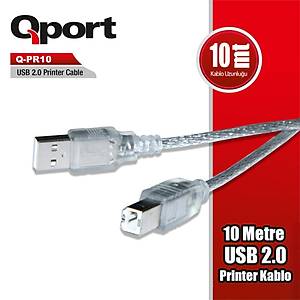 Qport Q-pr10 10m USB 2.0 Yaz�c� Kablosu