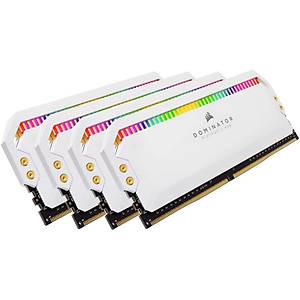 Corsair CMT32GX4M4K4000C19W 32GB (4X8GB) DDR4 4000MHz CL19 Dominator Platinum RGB So�utuculu Beyaz DIMM Bellek Ram