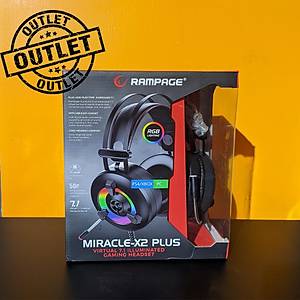 Rampage Miracle X2 Plus Siyah RGB Led 7.1 Oyuncu Kulakl��� - Outlet