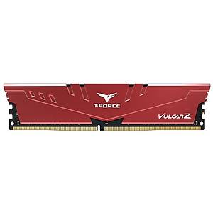 Team T-Force Vulcan Z Red 16GB(1x16GB) 3200Mhz CL16 DDR4 Gaming Ram (TLZRD416G3200HC16F01)
