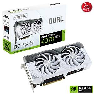 Asus DUAL-RTX4070S-O12G-WHITE 4070 S�per GDDR6X 12Gb DLSS3 192Bit Ekran Kart�