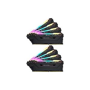 Corsair CMW128GX4M8C3200C16 128GB (8X16GB) DDR4 3200MHz CL18 Vengeance RGB Pro Black So�utuculu DIMM Bellek Ram