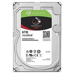 Seagate Ironwolf 3.5 6TB Sata 3.0 256 MB 195MB/S RV Sens�r 7200RPM 180TB/Yil I� y�k� 7/24 nas Disk ST6000VN0033 HDD & Harddisk