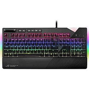 Asus Rog Strix Flare Aura Sync RGB Bilek Deste�i Mekanik Oyuncu Klavye - T�rk�e Tu� Dizilimi Cherry Mx Blue Klavye