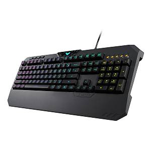 Asus Tuf Gaming K5 Aura Sync RGB Mech-Brane Oyuncu Klavye - T�rk�e Tu� Dizilimi, Bilek Deste�i, Suya ve Toza Dayan�kl� Klavye