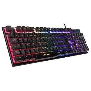 Everest KB-24 Siyah Membrane T�rk�e Q RGB Oyuncu Klavyesi