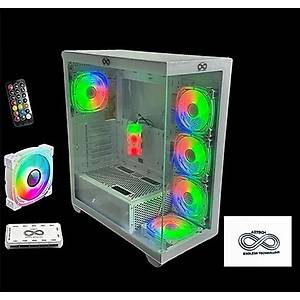 Aztech AZT201 W RGB 5 Fanl� Beyaz ATX Oyuncu Kasas�