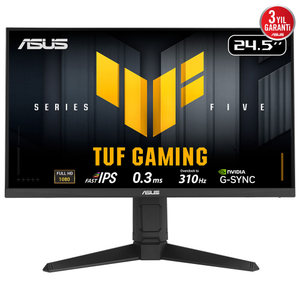 Asus Tuf Gaming VG259QMRL5A 24,5 0.3ms 310Hz FullHD DP 2xHDMI Hoparl�r Pivot Fast IPS LED ELMB Sync Premium Gaming Monit�r