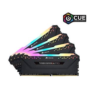 Corsair CMW32GX4M4D3600C16 32GB (4x8GB) DDR4 3600 MHz C18 Vengeance Black RGB Pro DIMM Bellek Ram