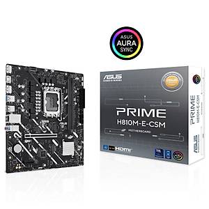 Asus Pr�me H810M-E-CSM Intel H810 Soket 1851 DDR5 6400MHz mATX Gaming (Oyuncu) Anakart