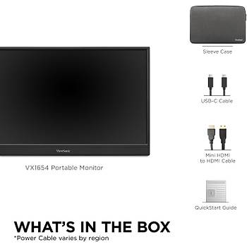 ViewSonic VX1654 16 Inch 1080p 144Hz IPS Ta��nabilir Gaming Monit�r