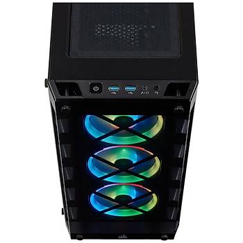 Corsair Icue 465X RGB Tempered Glass Siyah Mid Tower Bilgisayar Kasası