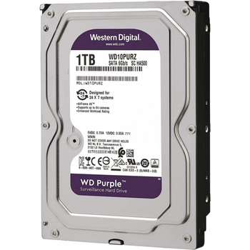 WD Purple WD10PURZ 1TB 64Mb 5400 Rpm 7/24 Gvenlik HDD HardDisk