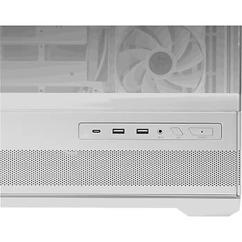 MSI Mag Pano 110R PZ ARGB ATX Beyaz Panoramik Gaming Kasa