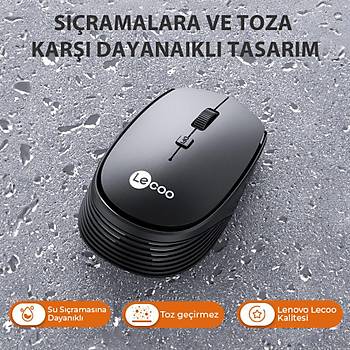 Lenovo Lecoo WS202 Siayh USB Kablosuz Mouse