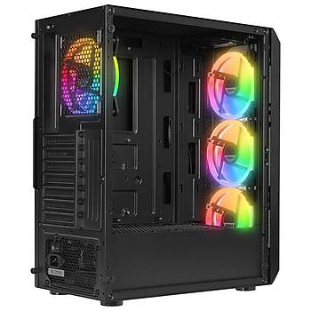 Everest X-Racer 600W Peak 4x12mm Rgb Mid Tower gaming Kasa