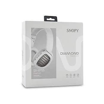 Snopy SN-BT55 Diamond TF Kart Özellikli Beyaz Bluetooth Kulaklık