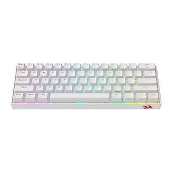 Redragon K530W PRO Draconic 60% TKL Kompakt Kablosuz Bluetooth 2.4G T�rk�e Q Brown Switch Beyaz Mekanik Oyuncu Klavyesi