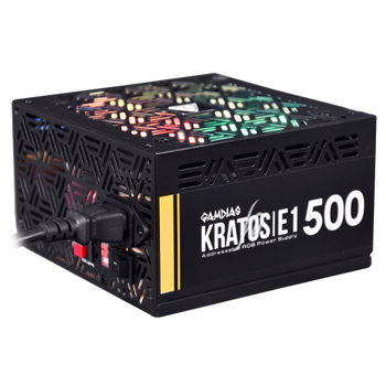 GAMDIAS KRATOS E1-500, 500W, RGB, GAMING, ATX, Power Supply (PSU)