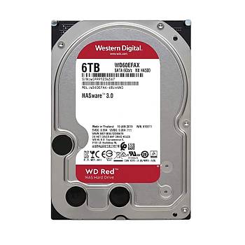 Western Digital Red 3,5 Sata III 6Gbs 6TB 64MB 7/24 Nas WD60EFAX HDD & Harddisk