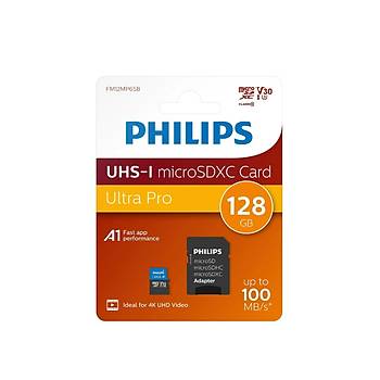 Philips 128GB FM12MP65B/00 Micro SDXC 100 MB/S C10 Micro SD Kart