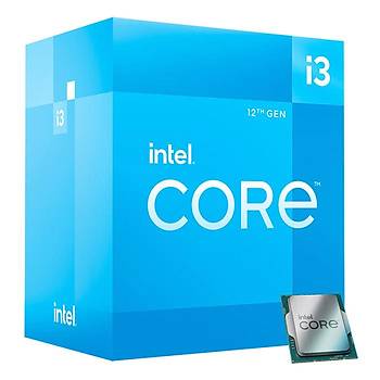 Intel i3-12100 Dört Çekirdek 3.30 GHz 12MB 1700p 12.Nesil Box İşlemci