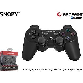 Snopy Rampage Sg-Rps3 Siyah Play-Station Ps3 Bluetooth Çift Titreþimli Gamepad