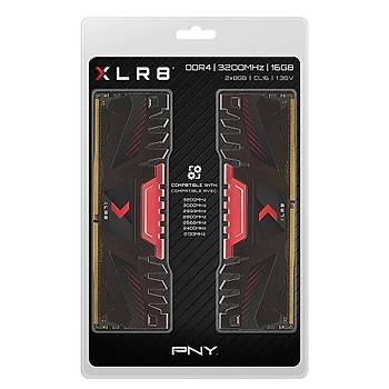 Pny XLR8 16 GB (2x8) 3200 MHz DDR4 CL16 MD16GK2D4320016AXR Ram