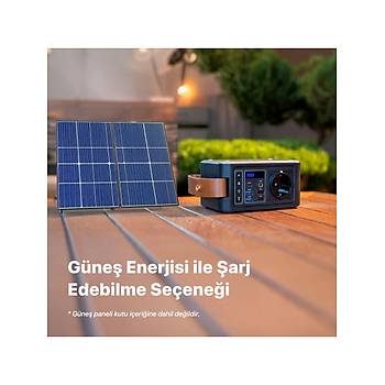 Xenon Smart X6801 88W 24000mAh Ak�m Koruma G�ne� Paneli Uyumlu Kablosuz �arj Ta��nabilir G�� �stasyonu