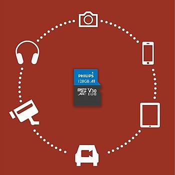 Philips 128GB FM12MP65B/00 Micro SDXC 100 MB/S C10 Micro SD Kart