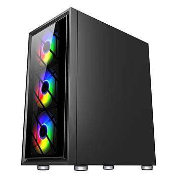 1St Player AR7-G Siyah 650W 80+ Silver ATX 3.1 Argb 4x12cm Fan Temperli Cam USB 3.0 ATX Bilgisayar Kasas�