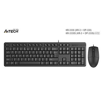 A4 Tech KR-3330 Q FN Multimedya USB Siyah Set