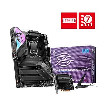 MSI MPG Z790 Carbon Max Wi-Fi II 1700 DDR5 7800MHZ(OC) Gen5 M.2 HDMI ATX Anakart