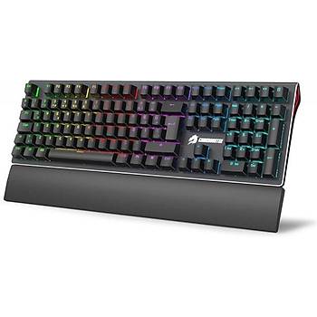 GameBooster G908 Bolt Rainbow Blue Switch Bilek Destekli Oyuncu Klavyesi