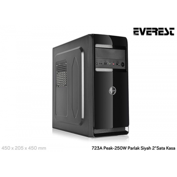 Everest 723A Piano Black 250W Kurumsal Atx Kasa