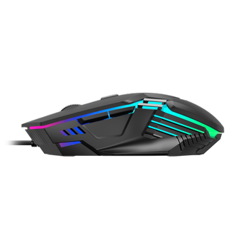 Gamdias Aura GS4 ok Renkli Aydnlatma USB Kablolu 6 Tulu Gaming Mouse 3600DPI Siyah