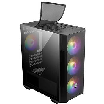 MSI Mag Forge M100R Tamperli Cam 3X120MM 1X120MM ARGB Fan MATX Gaming Bilgisayar Kasas�
