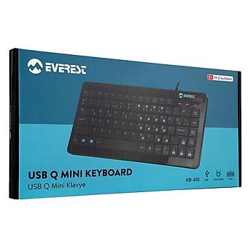 Everest KB-410 Siyah USB Q Mini Klavye