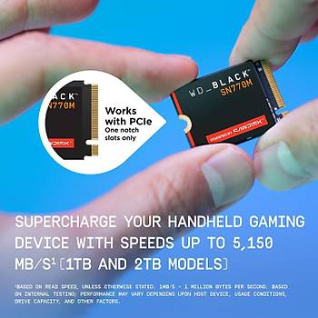 WD Black SN770M 500GB WDBDNH5000ABK 5000-4000mbps M2 2230 SSD