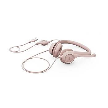 Logitech H390 G�r�lt� �nleyici Mikrofonlu Pembe Kulakl�k