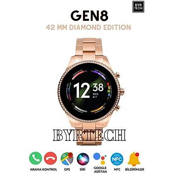 Megatech GEN 8 42 mm GPS-NFC-Siri Destekli Smartwatch Diamond Edition Ak�ll� Saat