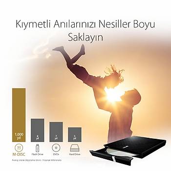 Asus SDRW-08D2S-U Lite Slim  USB 2.0 S�YAH Dvd Yaz�c� Dvd/Cd Okuyucu
